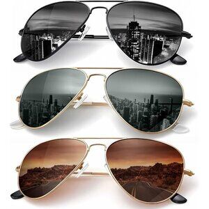 KALIYADI Classic Aviator Sunglasses for Men Women